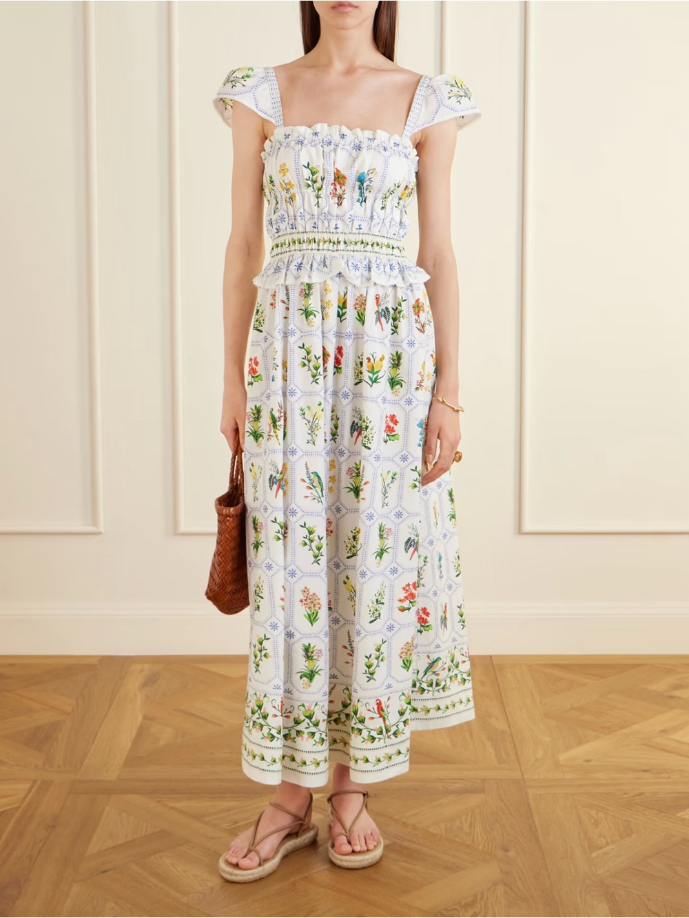 Farm Rio Tropical Porcelain Print Maxi Dress